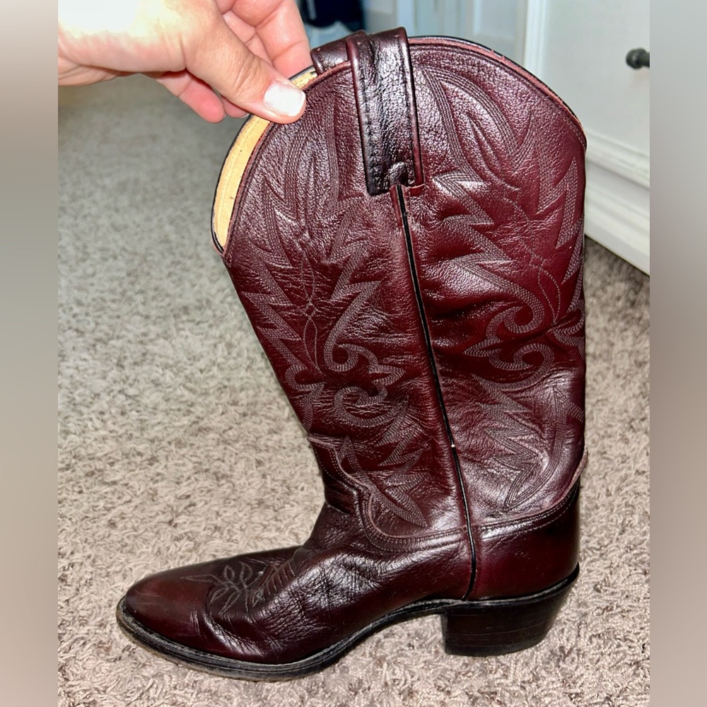 Men’s Dan Post Brown Cowboy Boots Size 9.5D - Picture 3 of 7